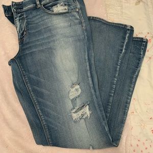 Ladies Destroyed American Eagle Artist Flare Jeans